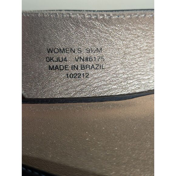 LL Bean Navy Blue Slingback Flats - Size 9 1/2 - Sweet Floral Detail! - Picture 2 of 4